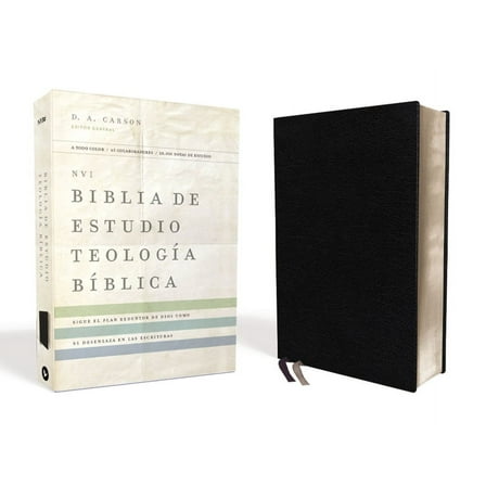 Nvi, Biblia de Estudio TeologÃ­a BÃ­blica, Interior a Cuatro Colores, Piel Reciclada, Negro: Sigue El Plan Redentor de Dio, (Hardcover)