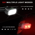 thumbnail image 3 of LEEYNEER Bike Lights  Rechargeable Bicycle Lights Set Super Bright 8+12 Modes  IPX6 Waterproof Bike Lights for Night Riding/Cycling Safety  Front and Back Taillight Reflectors  58 Hrs Lon, 3 of 7
