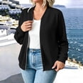 thumbnail image 2 of Aezemi Women Full Zip Sweatshirts Zip up Casual Long Sleeve Fashion Jackets Fall Winter Workout Outdoor Coat Outerwear with Pockets M, 2 of 7