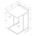thumbnail image 3 of Accent Table C-shaped End Side Snack Bedroom Metal Glossy White, 3 of 11