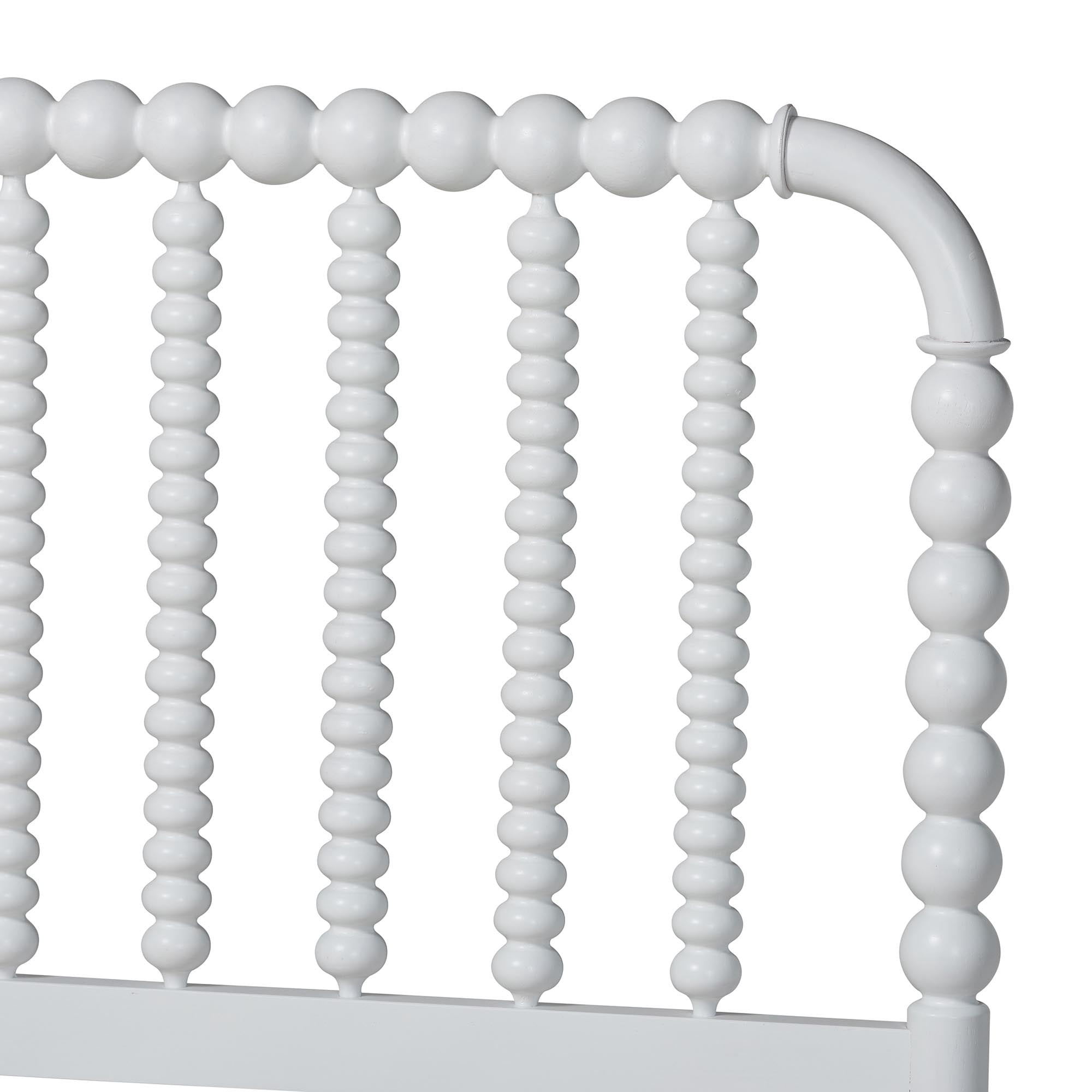Baxton Studio Lucera Mid-Century Modern Platform Bed, Full, White
