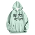 thumbnail image 4 of Hoodie For Women Casual Graphic Print Hooded Sweatshirt Pullover for Street Casual Fashion Tops Light Green XL, 4 of 4