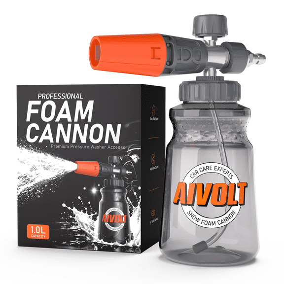 AIVOLT Pressure Washer Foam Cannon Attachment, Car Wash Snow Foam Lance with 1/4" Quick Connector