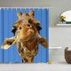 thumbnail image 4 of Cortina de ducha de la serie Giraffe, impermeable, decoración de baño, 4 of 4