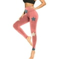thumbnail image 3 of QATAINLAV Leggings for Women Butt Lift, Leggings Women Athletic Casual External Wear Yoga Pants 2024 Star Print Legging Everyday Activewear Sales Today Pink S, 3 of 6