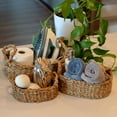 thumbnail image 7 of Seagrass Baskets, Set of 3, Thick Chunky Sweater Weave,  Decorative Vanity Organizers,  Closet Storage Bins,  Oval, 13.75, 11.75, and 9.5 Inches, 7 of 7