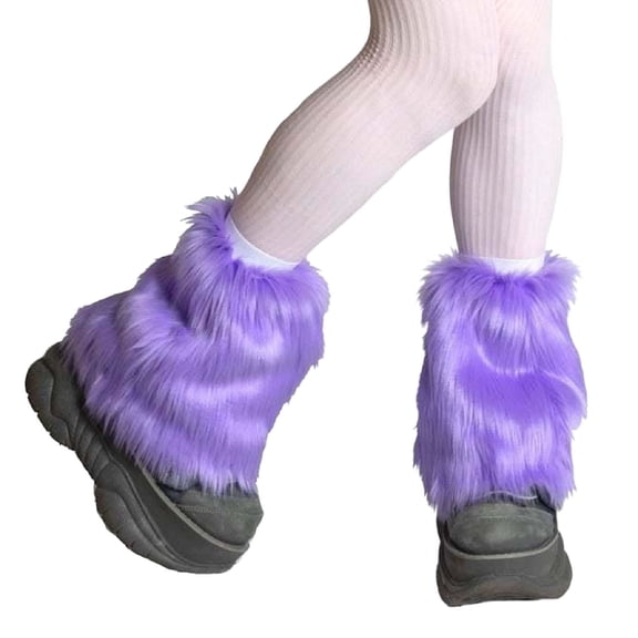 Leg Warmers For Women,Women's Leg Warmers Winter Leg Warmers Soft Comfortable Thick Fuzzy Thigh High Leg Warmers For Casual Daily Wear,Size:One Size