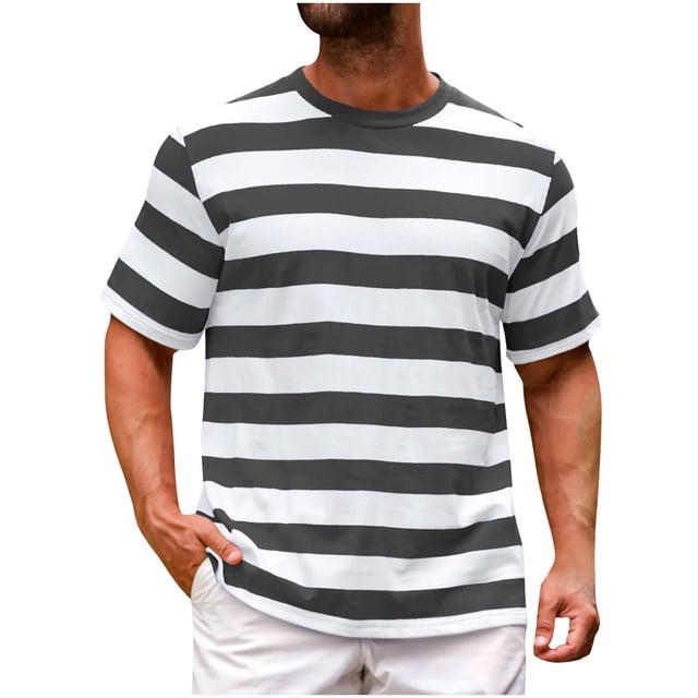 Wpawbk Men's Cotton Polyester T-Shirts Casual Basic Crew Neck Short Sleeve Tee Shirts With Pocket Spring