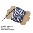 thumbnail image 3 of Unique Bargains Thread Cord Macrame Cord Cotton Rope Braid String 6.2M/6 Yards 1.5mm Dia Blue White for Handmade Making, Knitting, 3 of 6