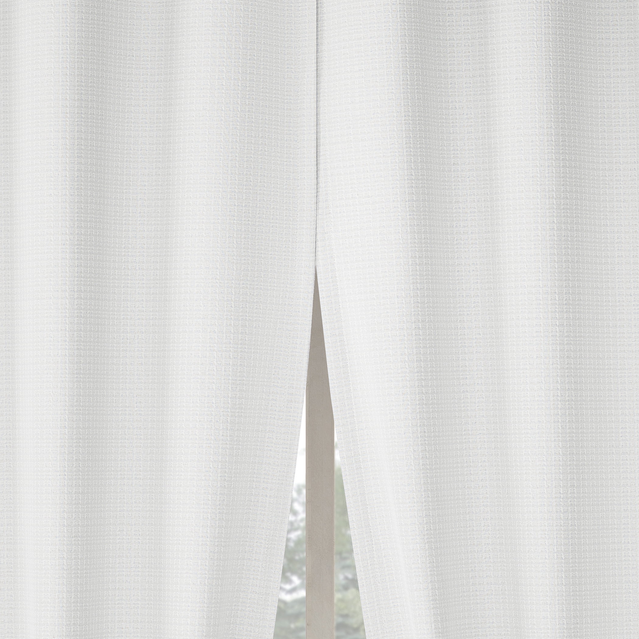 Sun Zero Vance 2-Piece Magnetic Closure 100% Blackout Back Tab Curtain Panel Pair, 37"x63", White