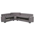 thumbnail image 5 of Ottomanson Origins Modern Convertible Sectional Sofa, Gray Microfiber Fabric, 5 of 9