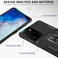 thumbnail image 5 of CoverON for SAMSUNG Galaxy S21 Ultra 5G Case, Kick Stand Ring Loop Holder Rugged Phone Cover Magnetic Slide Stand, Black, 5 of 9