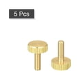 thumbnail image 3 of Knurled Thumb Screws, M3x10mm Flat Brass Bolts Grip Knobs Fasteners for Home, Electronic, Machine 5Pack, 3 of 5