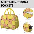 thumbnail image 6 of Lunch Bag Lunch Box for Women Reusable Insulated Lunch Bags,Water-Resistant Lemon Retro Cooler Lunch Tote Bag, Large Capacity for Work Travel Picnic, 6 of 6