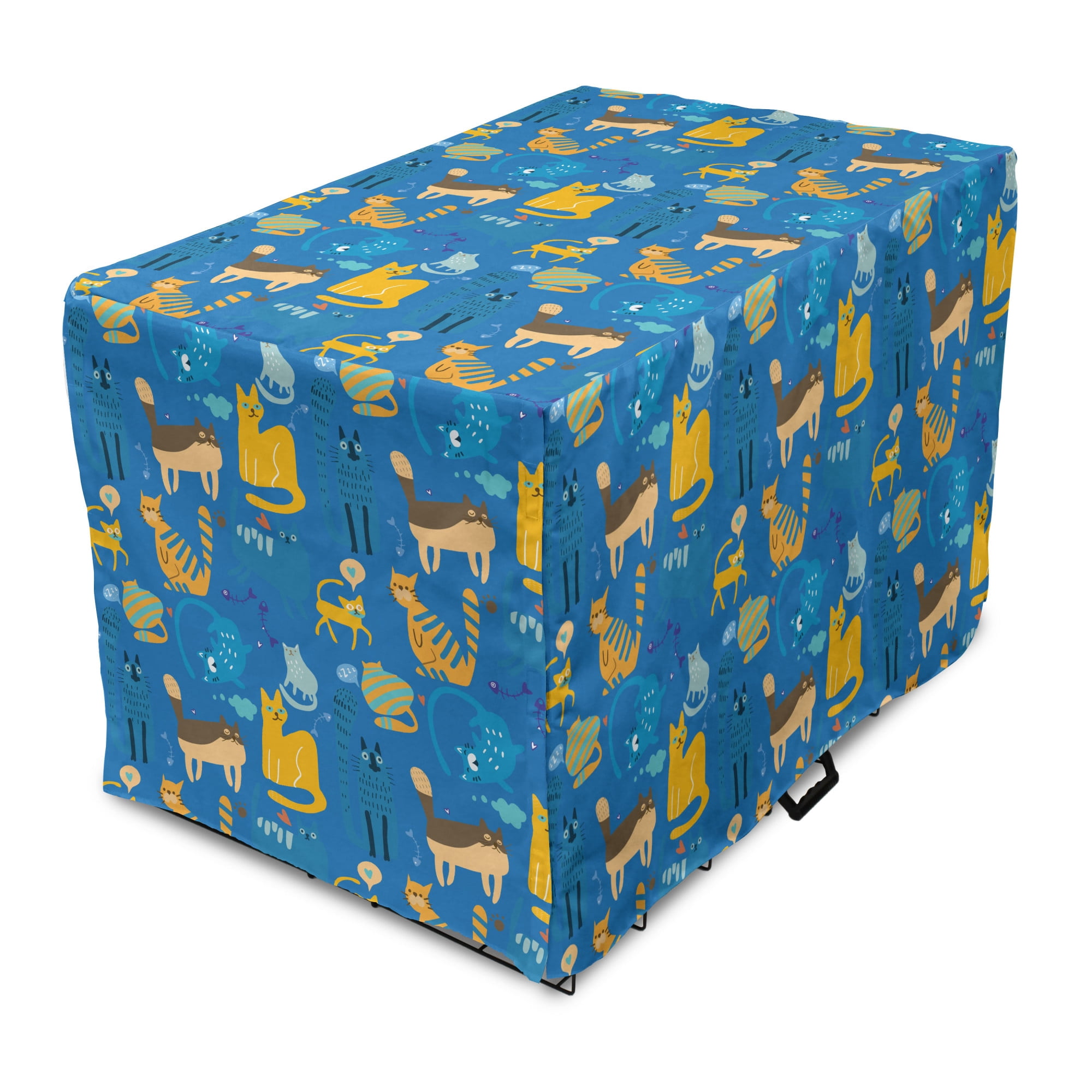 Curated visual reference: Crate Covers For Small Puppies Reference: Cat Dog Crate Cover Whimsical Kitten Speech Bubbles And Random