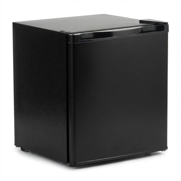 Black 1.6Cu.ft Compact Mini Refrigerator with Freezer, Quiet Reversible Door Fridge for Small Spaces