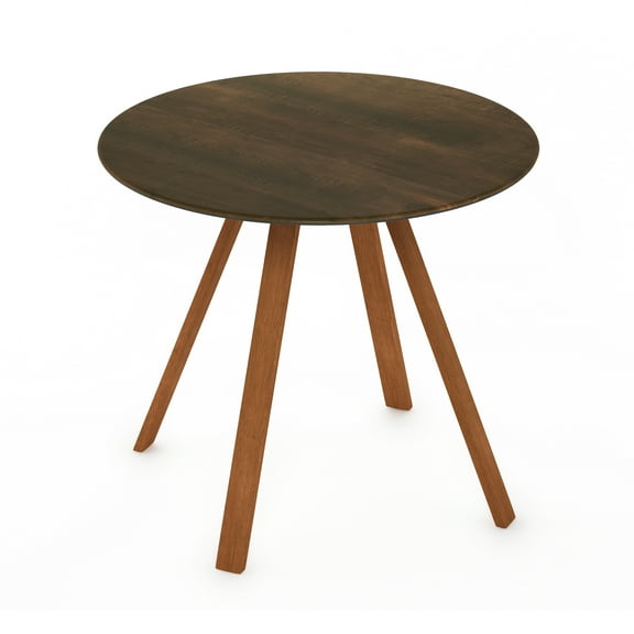 Furinno Redang Outdoor 4-Leg Round Smart Top Table, Walnut