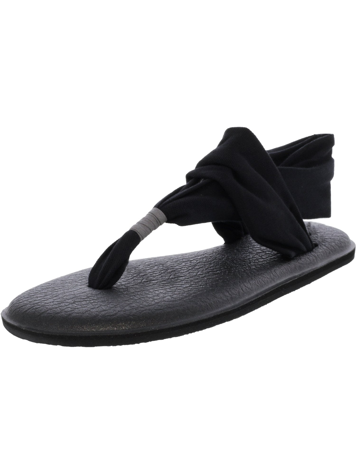 sanuk black flip flops