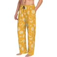 thumbnail image 3 of Mens Pajama Pants - Soft Sleep & Lounge Pants for Men, Funny Lemon Flower Leaves Yellow Cuteness Casual PJ Bottoms Pants with Pockets, 3 of 5