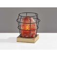 thumbnail image 2 of Himalayan Salt Table Lamp With Black Wire Basket, 2 of 3