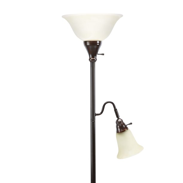 Better Homes and Gardens Torchiere Combo Floor Lamp with Reading Light