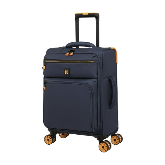 it luggage Compartment 22" Carry-On Softside 8 Wheel Expandable Spinner, Indigo Mood