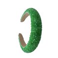 thumbnail image 1 of Qarigey Diademas con cuentas de cristal con purpurina, tocado de punto Flexible para el cabello, tocado para mujer, fiesta, colorido brillante Accesorio para el cabello Pasto verde Qarigey AP010971-20B, 1 of 5