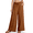 Brown, variant on REDESS Wide Leg Pants for Women Palazzo Drawstring Loose Relaxed Fit with Pockets S-XXL