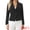 Black, variant on Women's Notched Lapel Long Sleeve Button Down Blazer XS Khaki