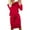Fiery Red, variant on PRETTYGARDEN Women's Fall Bodycon Party Dress Casual Long Sleeve Tie Waist Fitted Sheath Pencil Dresses with Pockets