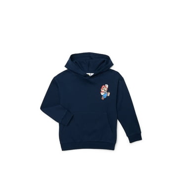 Super Mario Boys Pullover Hoodie with Long Sleeves, Sizes 4-18