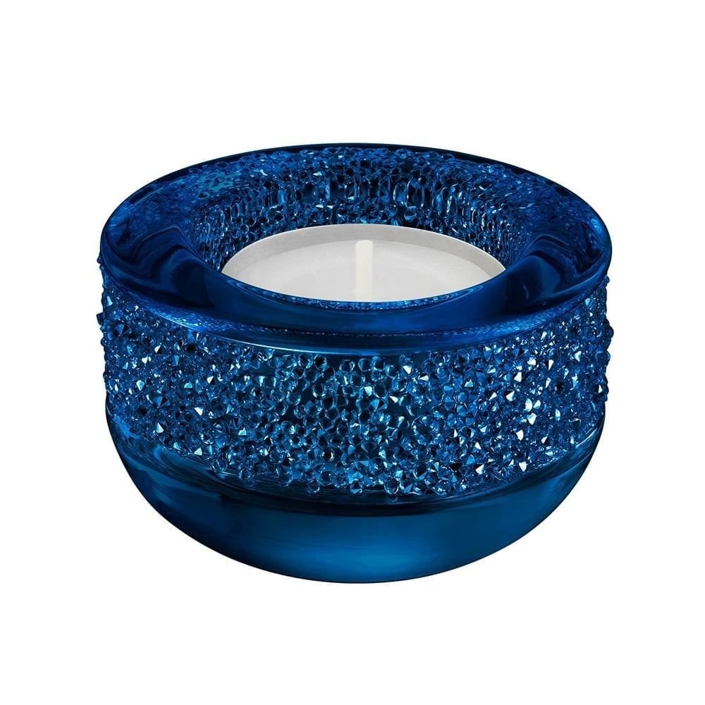 Swarovski Dark Blue Crystal Candle Holder SHIMMER TEA LIGHT HOLDER
