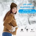 thumbnail image 1 of Sombrero Tejido Gorro Beanie LED con luz, gorro tejido manos libres con 4 faros LED (café), 1 of 2