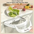 thumbnail image 4 of KAIYANG Cubo de basura de cocina con tapa, cubo de compost de cocina, cubo de basura transparente montado en la pared, para encimera o debajo del fregadero, cubo de compost de interior montable para t, 4 of 5