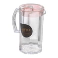thumbnail image 1 of Luzkey Water Pitcher Fridge Pitcher with Handle Gift Clear 2200ml Cold Kettle Versatile with Lid Ice Tea Kettle for Ice Tea Beverage Pink Round, 1 of 8
