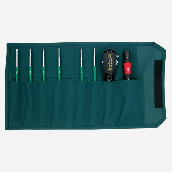 Wiha 28597 8 Piece Torque Torx Pouch Set 10-50 in-lbs.