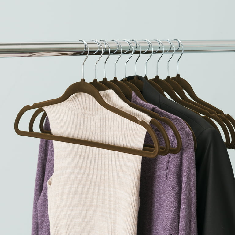 Basics Kids Velvet Hangers - 50-pack Beige for sale online