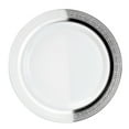thumbnail image 2 of " OCCASIONS " 240 Pieces Pack, Heavyweight Disposable Wedding Party Plastic Plates (7.5'' Appetizer/Dessert Plate, Palace White & Silver), 2 of 3