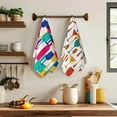 thumbnail image 6 of Fork Knife Spoon and Glasses Hand Towels Set of 2 Soft Guest Bath Towel Absorbent Drying Cloth Hand Towel Bathroom Decorations Thin Kitchen Tea Dish Towels, 6 of 6