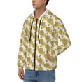 thumbnail image 3 of Honeii Cartoon Honey Pot Bee Sunflower Print Hoodies for Men, Pullover & Full Zip, Breathable Zip up Hoodie, Sweatshirt-Medium, 3 of 5
