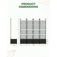 thumbnail image 7 of Tzou 4-Piece Trellis Planter Set - 63" H Raised Garden Bed w/Privacy Screens | Stackable Planters for Climbing Plants | Outdoor Patio & Balcony Privacy Screen (Black), 7 of 7