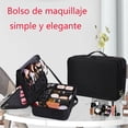 thumbnail image 4 of Bolsa Grande de Maquillaje Profesional Impermeable, Organizador de Cosméticos con Divisores Ajustables Bolsa de Viaje Portátil para Herramientas de Belleza y Accesorios de MaquillajeProfesional, 4 of 7
