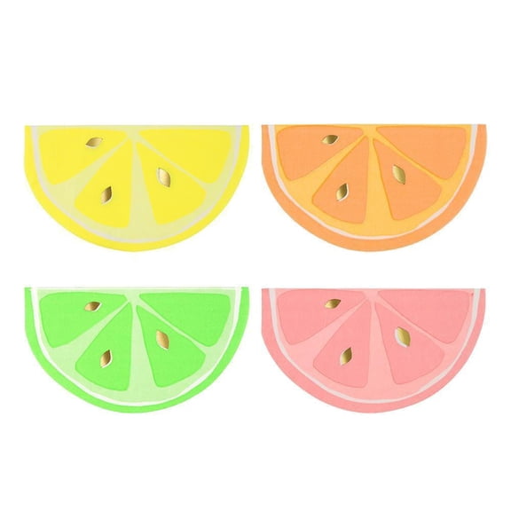 OFFIGAM 16pcs Disposable Cocktail Napkins Assorted Fruit Design Party Napkins for Kids and Adults