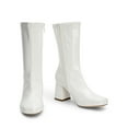 thumbnail image 5 of Dream Pairs Women's Low Block Heel Mid Calf Gogo Boots Square Toe with Zipper for Party Cosplay and Dance, 5 of 7