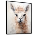 thumbnail image 2 of Designart "Portrait Of A Grunge-Styled Minimalist Alpaca I" Alpaca Floater Framed Wall Art Prints, 2 of 5