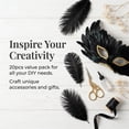 thumbnail image 6 of NOGIS 20pcs Black Ostrich Feathers Natural Bulk 8-10inch(20-25cm) Vase Craft Wedding Home Party Centerpieces Christmas Day Decoration, 6 of 7