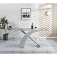 thumbnail image 2 of DreamBuck Stylish Dining Room Table, Luxury Glass Top Dining Table, Modern Design For Your House, White, 2 of 6