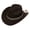 Coffee, variant on Cowboy Hat for Women and Men Western Felt Cowboy Cowgirl Hat Wide Brim Belt Retro Fedora Hats