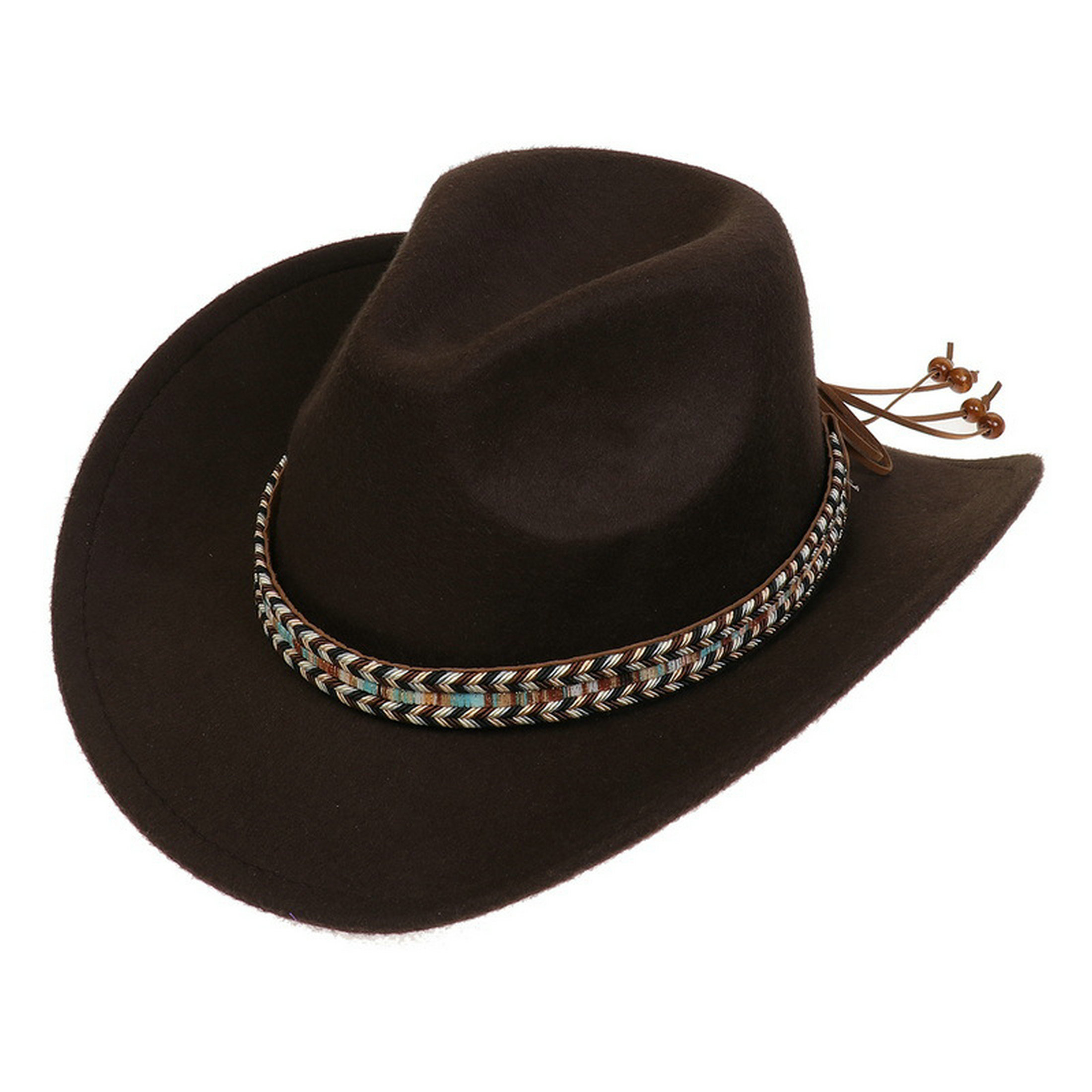 3473 Western Cowboy Hat For Men Cowgirl Hat For Women Wide Brim Felt Fedora Classic Western-Cowboy-Hat Men Womens Wide Brim Cowgirl Hats  main image 2