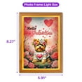 thumbnail image 5 of Hello Valentine’s Day Yorkshire Terrier Flower Crown Romantic Pink Floral Acrylic Plaque with Wood Photo Frame Box Yorkie Dog Lover Gifts Light Box - 00031, 5 of 5